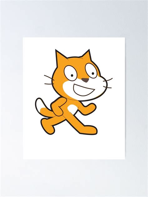 Scratch Programming Language Official Mascot Cat T Shirt Poster For Sale By Rainwater