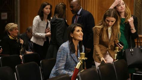 Haley Attends Pompeo Secretary Of State Confirmation Hearing The Hill