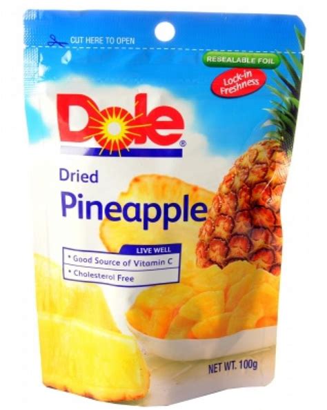 Dole Dried Pineapple 100g Approved Food