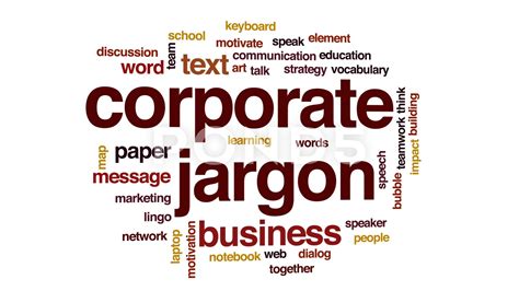 Corporate Jargon Animated Word Cloud Text Design Animation Stock