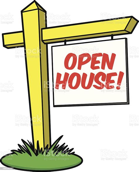 Open House Sign Stock Illustration Download Image Now Open House