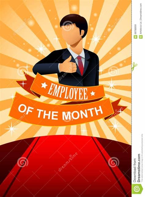 Show your appreciation for continued dedication with custom employee of the month certificates you can personalize and print in minutes. Employee Of The Month Poster Frame Stock Vector ...
