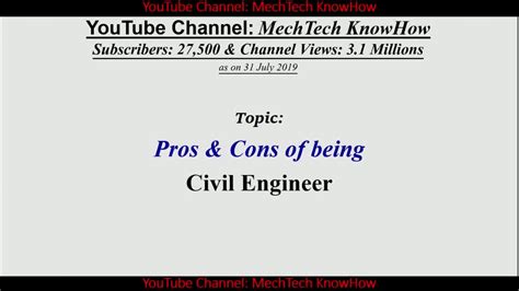 Pros And Cons Of Being Civil Engineer Youtube