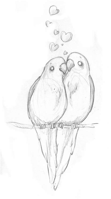 Una Pareja De Loros Ideas De Bonitos Dibujos Para Dibujar A Lapiz