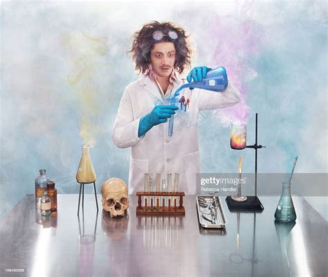 Mad Scientist In Lab With Smoke High-Res Stock Photo - Getty Images
