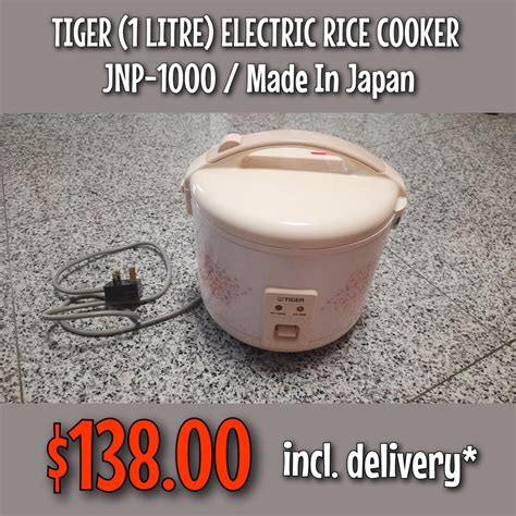 MADE IN JAPAN Tiger 1 Litre Electric Rice Cooker JNP 1000 TV