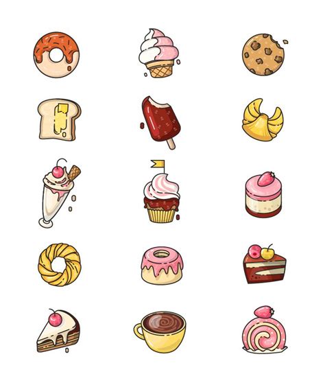 Check Out This Behance Project Dessert Icons Behance