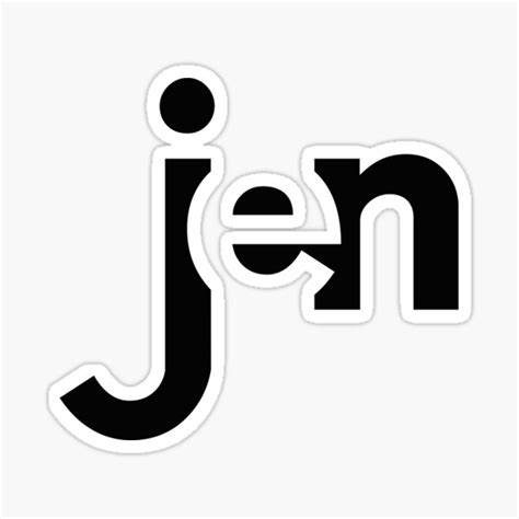 Jen Personalized Sticker For Sale By Fatdogcreatives Redbubble