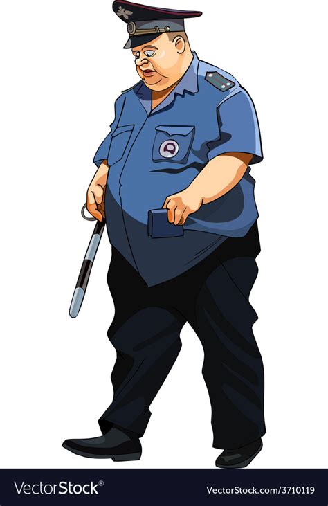 Fat Police Officer Cartoon