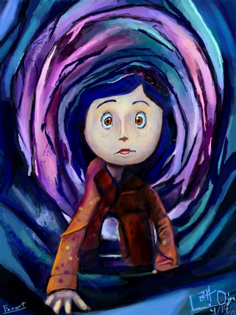 Art And Collectibles Tim Burton Coraline Inspired Acrylic Painting