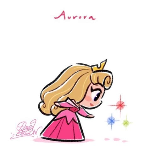 David Gilson Disney Chibi Aurora Kawaii Disney Disney Doodles