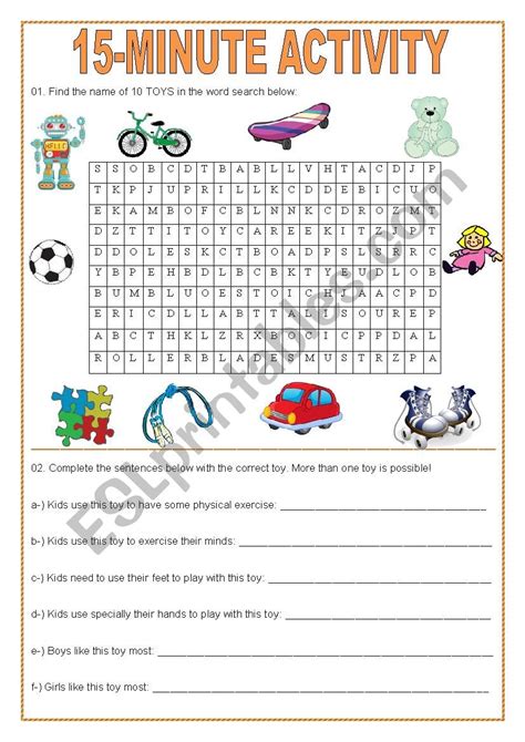 Minute Activity Esl Worksheet By Talles Melo