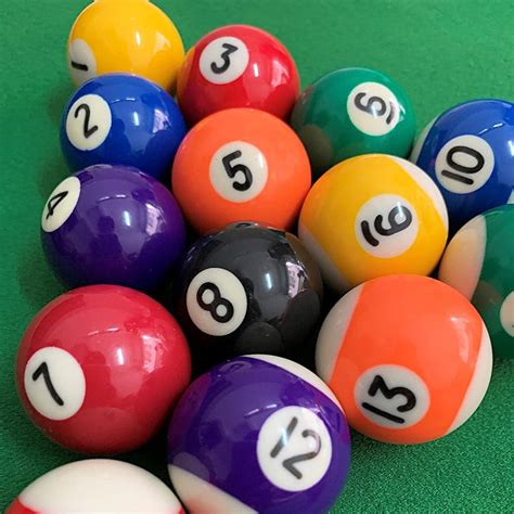 Biliyard Upgrade Billiard Balls Set 15 Inch Mini Size For 6 Feet Pool