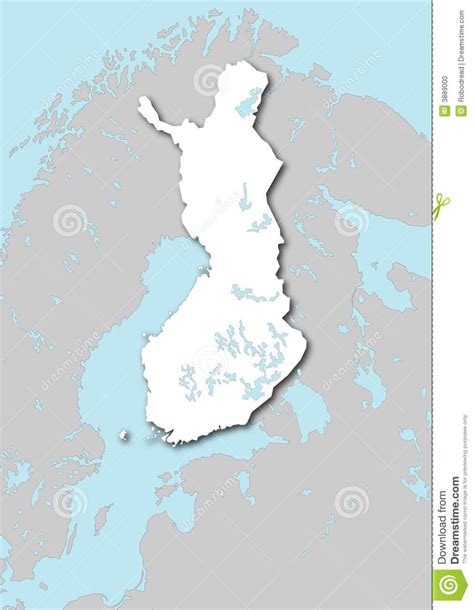 Karte Von Finnland Stock Abbildung Illustration Von Finnland 3889000