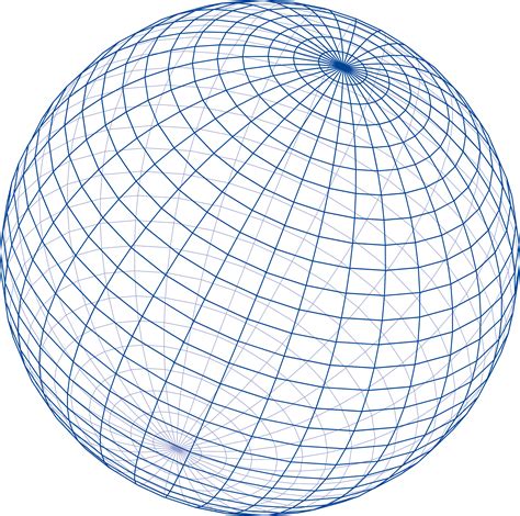 Clipart Blue Grid Sphere