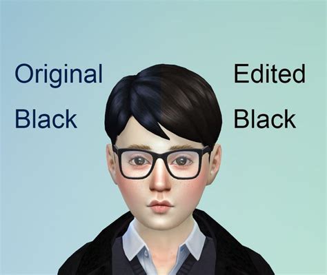 Mod The Sims Sims 4 Black Hair And Eyebrows Texture Override Default