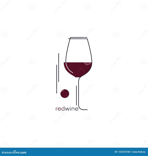 Verre De Vin Avec Une Boisson Symbole De Vin Illustration De Vecteur