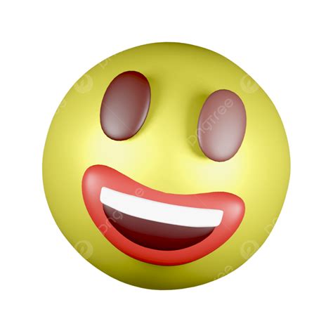 Model 3d Emoticon Dengan Wajah Tersenyum Emoticon 3d Emotikon 3d Png
