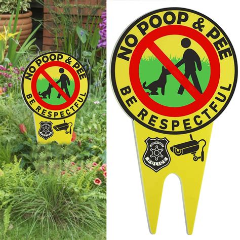 Garden Plaques And Signs No Poop Dog Signs Stop Dogs From Pooping On Your