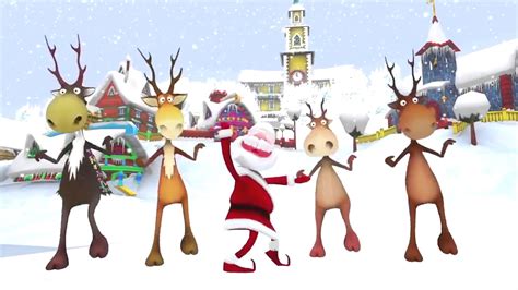 Santa Claus And Reindeer Dancing 8colors 38205264 A Youtube