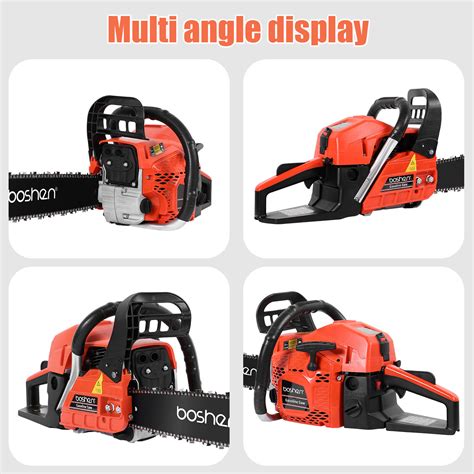 62cc Gas Powered Chainsaw With 20 Guide Bar Saw Chain 2 Stroke Engine