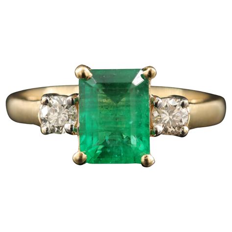 Customizable Emerald Engagement Ring Emerald Cut Emerald Wedding Ring For Sale At 1stdibs