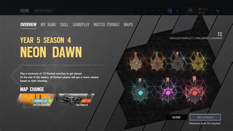 Neon Dawn Ranked Charms Rrainbow6