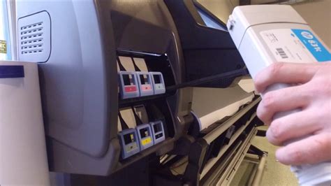 Check the cartridge and take the necessary measures. How to change HP Latex ink cartridge - YouTube