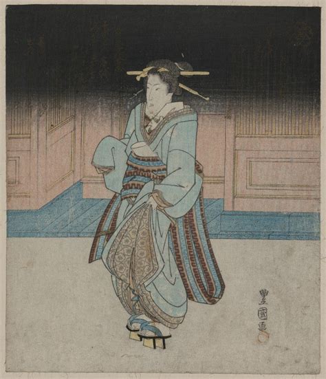 yoru no fukagawa艺妓`yoru no fukagawa geisha 1828 by toyokuni utagawa作品欣赏下载 中艺名画