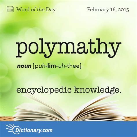 Todays Word Of The Day Is Polymathy Learn Its Definition
