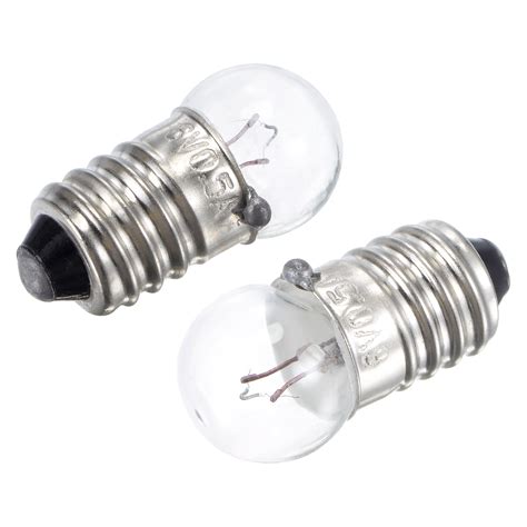 Uxcell E10 Screw Base Miniature Bulbs Dc 6v 05a Warm Yellow Light Mini