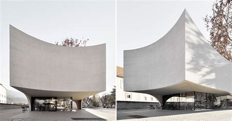 Curved Concrete Wraps Modus Architects Treehugger Tourist Office In