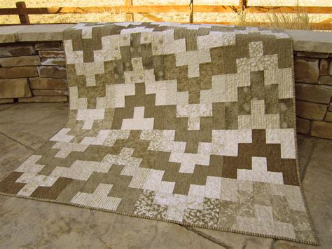 Patchwork Quilt Neutral Zigzag On Luulla