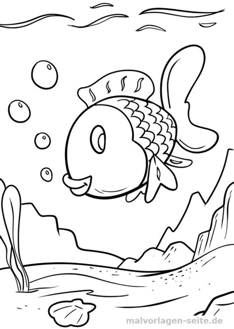 Bei der auswahl des motivs, sollten sie natürlich berücksichtigen, ob dieses für ein mädchen oder für einen jungen ist. Malvorlage bunter Fisch | Tiere - Kostenlose Ausmalbilder ...