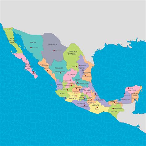 Map Of Mexico 2811540 Vector Art At Vecteezy
