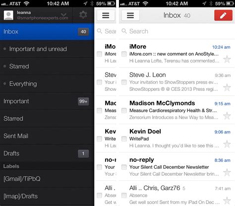 Gmail For Iphone And Ipad Gets Redesigned Adds Multiple Account