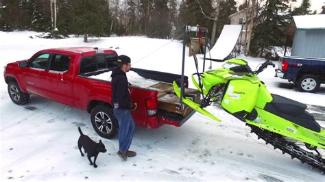 Home Made Sled Deck And Snowmobile Lift Youtube