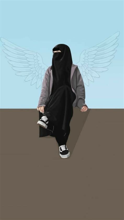 Pin By Ghada Moustafa On Niqab Lovers Hijab Cartoon Islamic Girl
