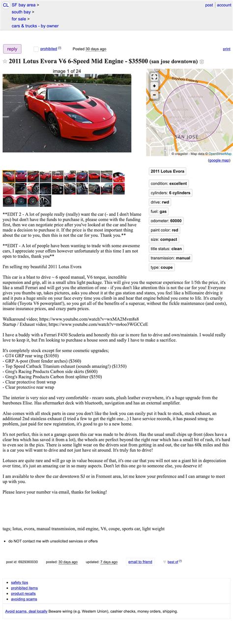 At $34,999, Would You 'Wing It' In This Lightly Modded 2011 Lotus Evora?