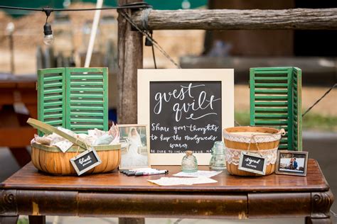 The form and shape of the traditional guest book has morphed to match changing wedding trends and tastes. Rustic Quilt Square Wedding Guest Book