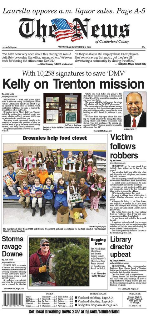The News of Cumberland County front page for Wednesday, December 8 ...