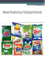 Positioning Analysis Sample Pptx Market Positioning Of Detergent Brands Indian Detergent