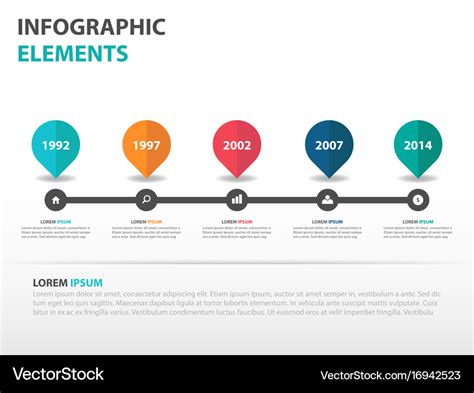 Colorful Roadmap Business Timeline Infographics Vector Image