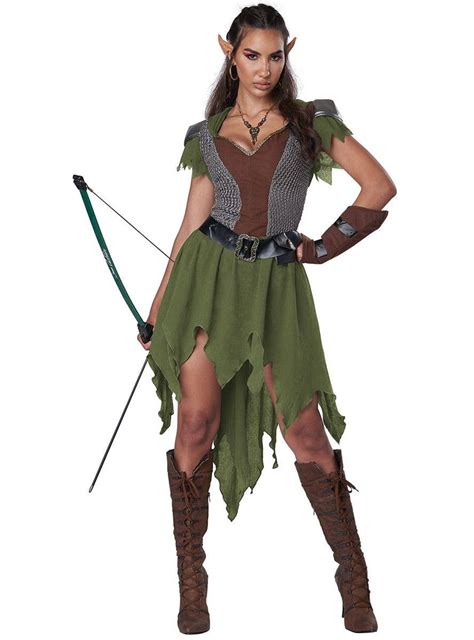 Womens Green Elven Archer Costume Medieval Costume For Women