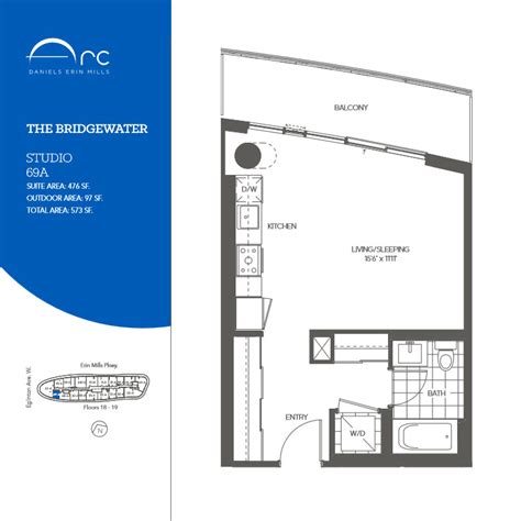 Ota yhteys sivuun daniels floor plans liittymällä facebookiin tänään. The Bridgewater Studio Floor Plan, Daniels Arc Condos