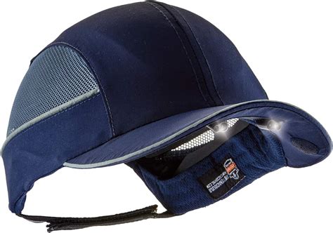 Safety Bump Cap With Led Brim Lighting Baseball Hat Style Long Brim