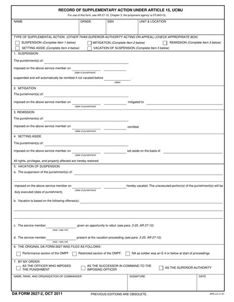 Da Form 2627 2 Fill Out Sign Online And Download Fillable Pdf