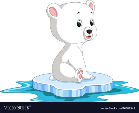 Polar Bear Cartoon Royalty Free Vector Image Vectorstock