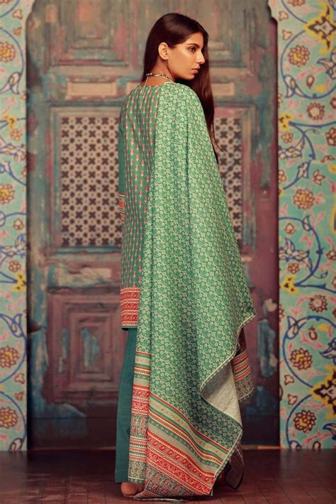 Khaadi Winter Collection 2017 Kb17603 Green 3pc Pakistani Suit