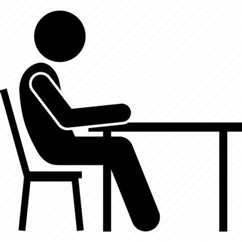 Chair Sitting Table Icon Download On Iconfinder